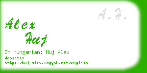 alex huj business card